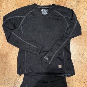 Carhartt Force Charcoal Long Sleeve Shirt and pants Size 4-6 heather gray